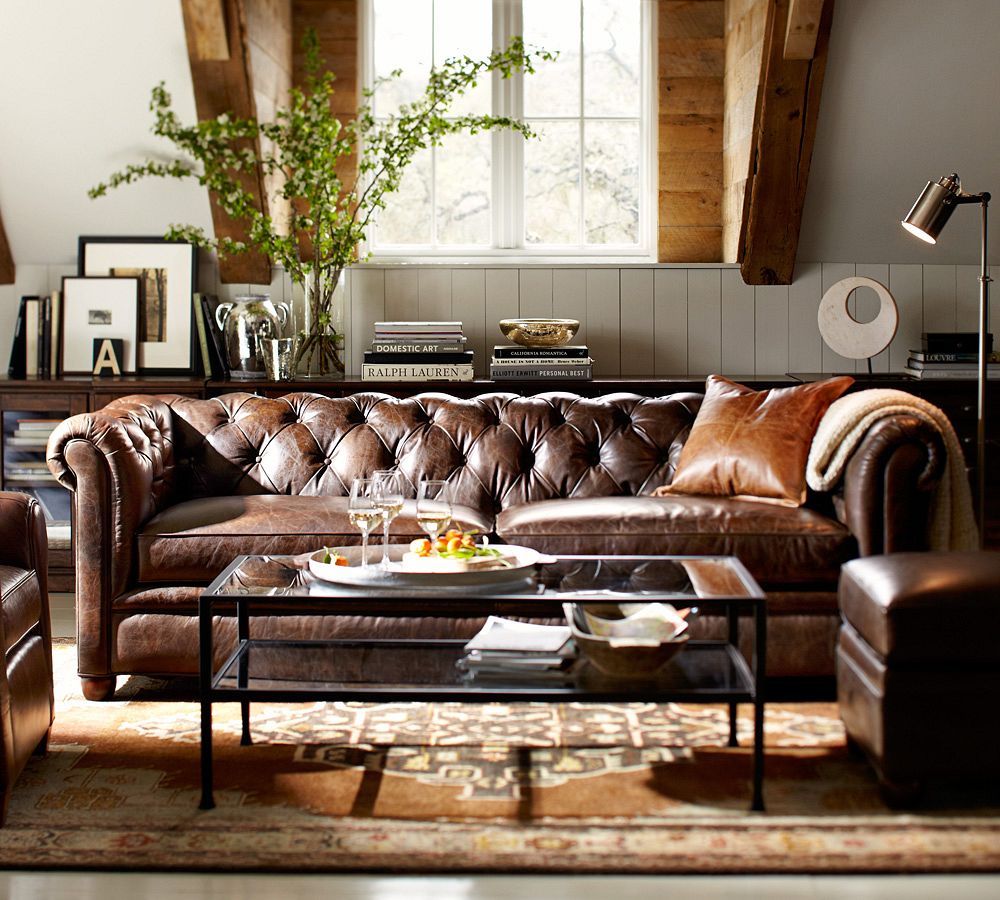 Good Question How Do I Mix Leathers In One Room Pottery Barn