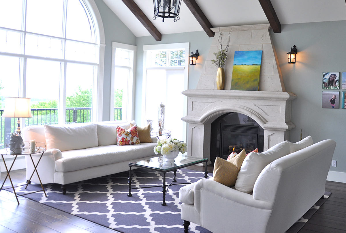 Living Room Design A Refresh in Alberta with Pottery Barn 