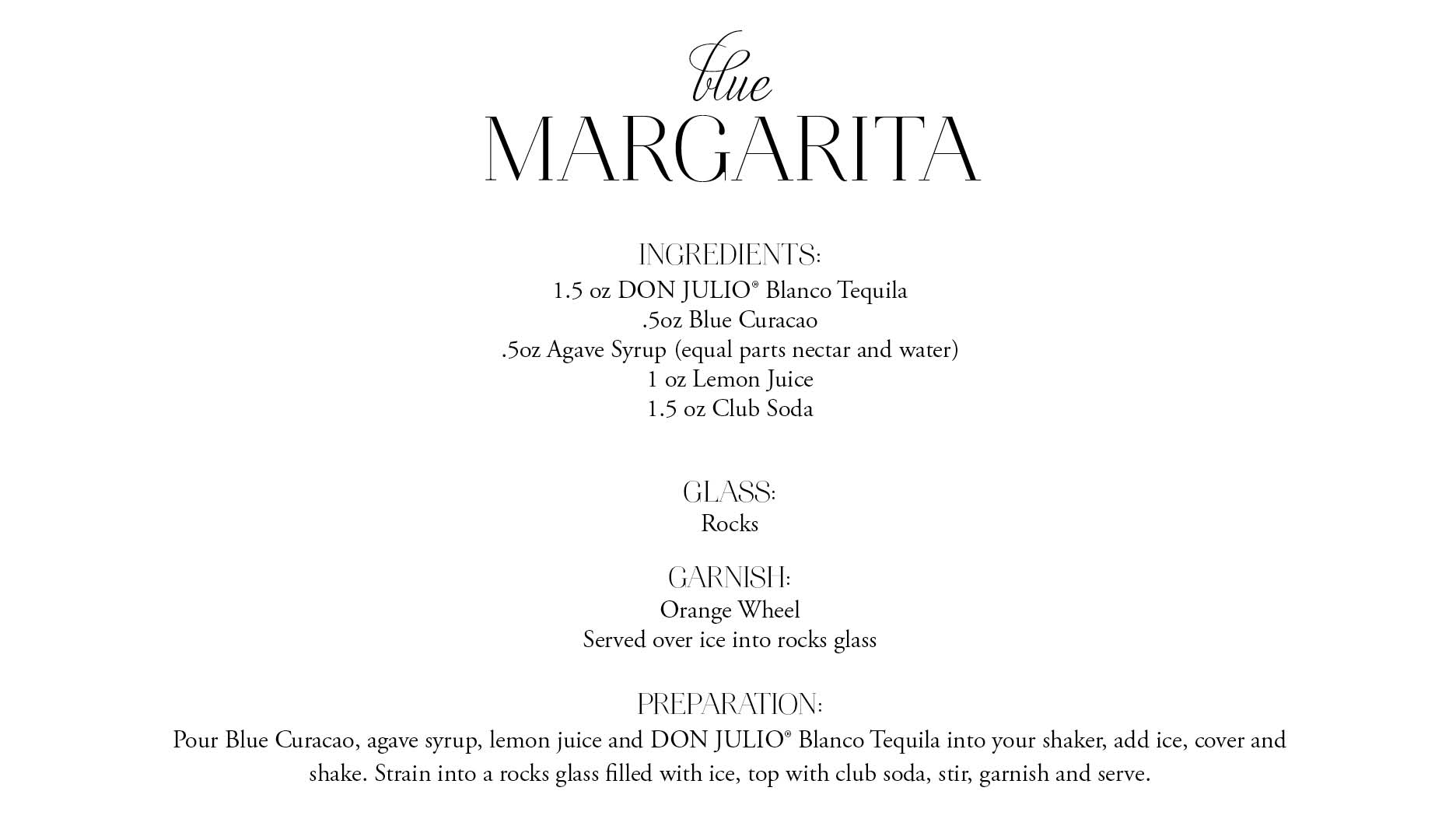 Summer Cocktail Recipe: A Blue Margarita