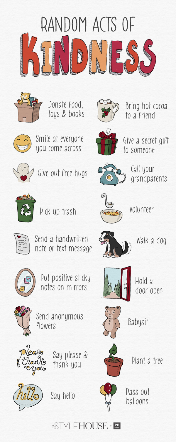 random acts of kindness day ideas for school