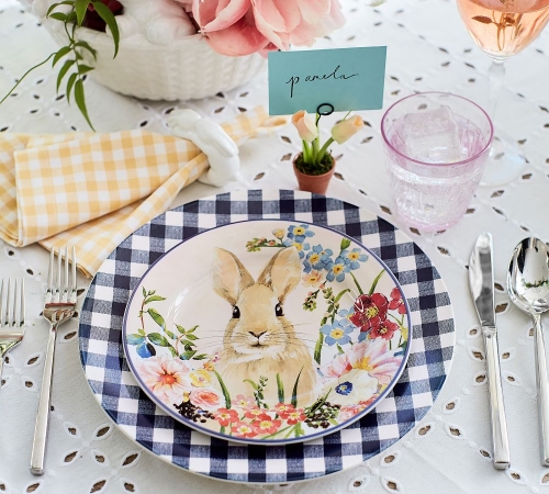 floral-bunny-salad-plate-mixed-set-of-4-z